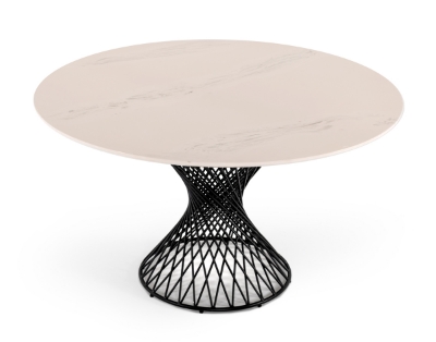 Picture of Modrest Joyce Modern Round White Cultured Marble Dining Table