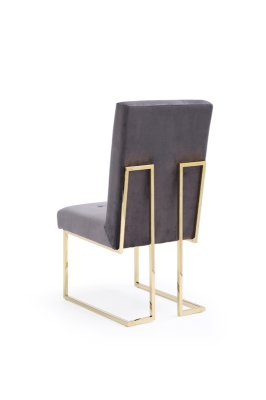 Picture of Modrest Legend Modern Grey Fabric & Gold Dining Chair (Set of 2)