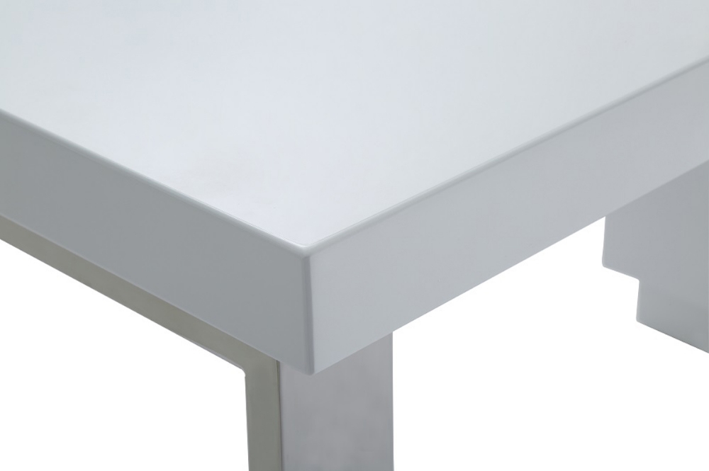 Picture of Modrest Carson Modern White & Stainless Steel Office Desk