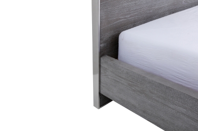 Picture of Modrest Charlene Modern Grey Elm & Stainless Steel Bed