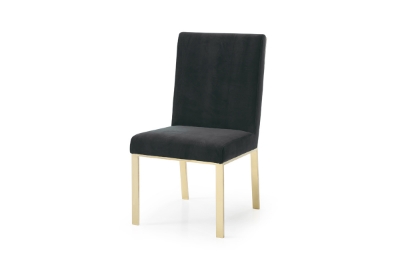 Picture of Modrest Reba Modern Black Velvet & Gold Dining Chair (Set of 2)