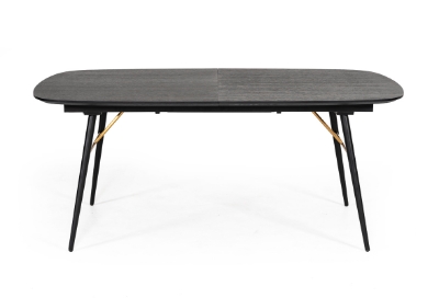 Picture of Modrest Billy Modern Black Oak & Gold Extendable Dining Table