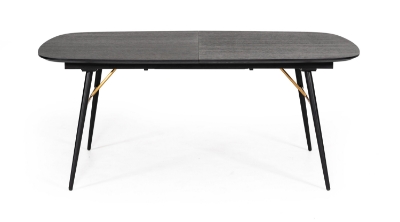 Picture of Modrest Billy Modern Black Oak & Gold Extendable Dining Table