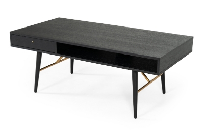 Picture of Modrest Billy Modern Black Oak & Gold Coffee Table