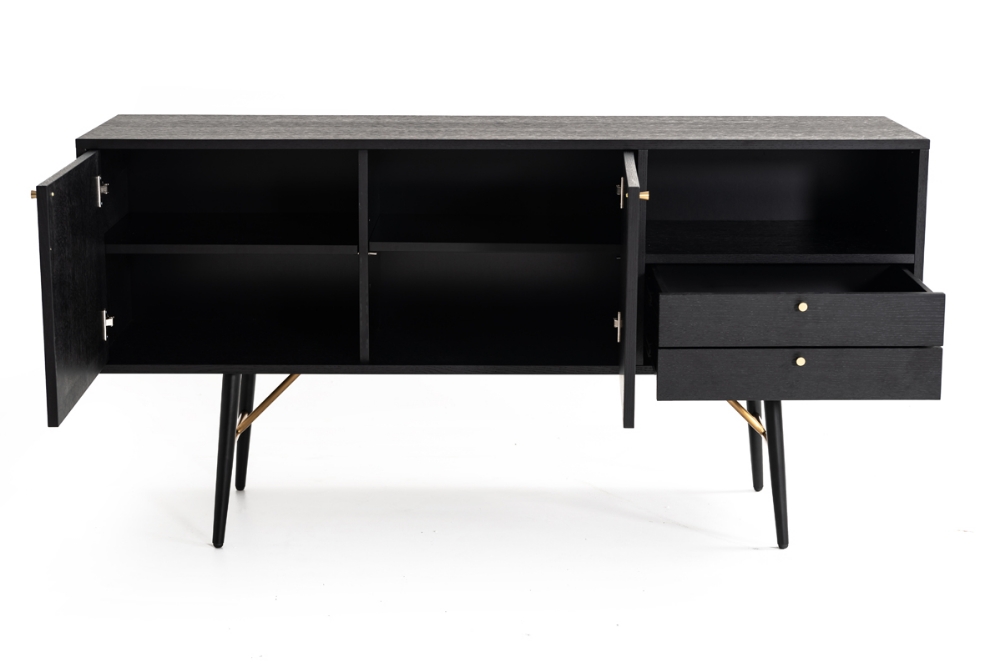 Picture of Modrest Billy Modern Black Oak & Gold Buffet