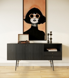 Picture of Modrest Billy Modern Black Oak & Gold Buffet