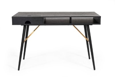 Picture of Modrest Billy Modern Black Oak & Gold Office Desk