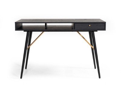 Picture of Modrest Billy Modern Black Oak & Gold Office Desk