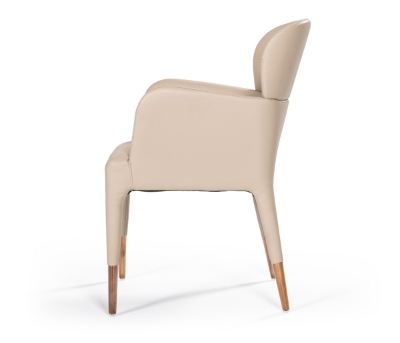 Picture of Modrest Ogden Modern Beige & Rosegold Dining Armchair