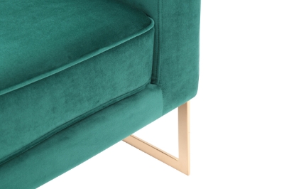 Picture of Modrest Trask Modern Green Velvet & Rosegold Accent Chair