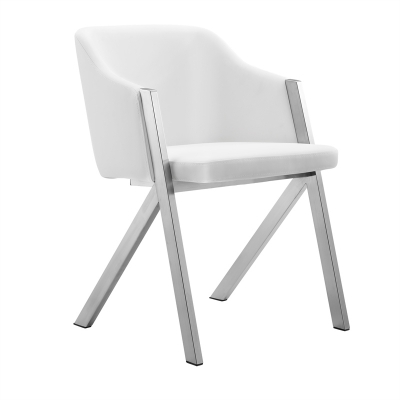 Picture of Modrest Darcy Modern White Leatherette Dining Chair (Set of 2)