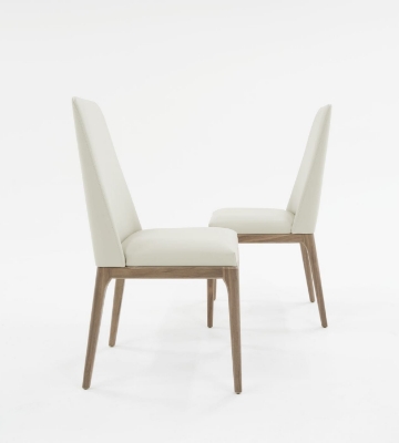 Picture of Modrest Encino Modern Grey & Walnut Dining Chair (Set of 2)