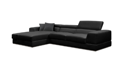 Picture of Divani Casa Pella Mini - Modern Black Leather Left Facing Sectional Sofa