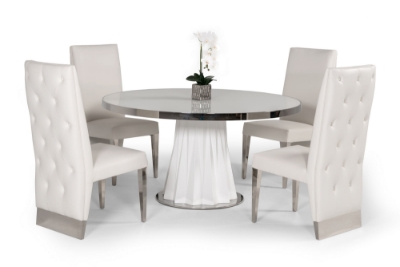 Picture of Modrest Cabaret Modern White Round Dining Table