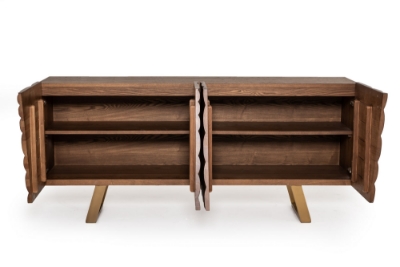 Picture of Modrest Finley Mid-Century Walnut & Gold Buffet