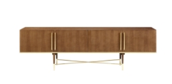 Picture of Modrest Bernard Mid-Century Modern Walnut & Gold Buffet