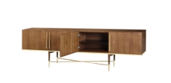 Picture of Modrest Bernard Mid-Century Modern Walnut & Gold Buffet