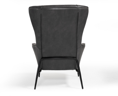 Picture of Divani Casa Susan Modern Dark Grey Leatherette Lounge Chair