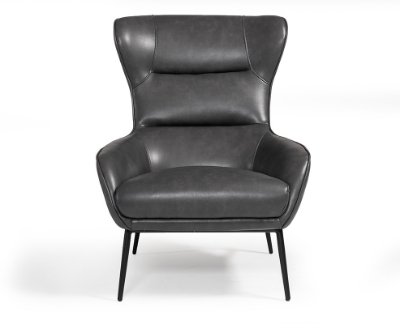 Picture of Divani Casa Susan Modern Dark Grey Leatherette Lounge Chair