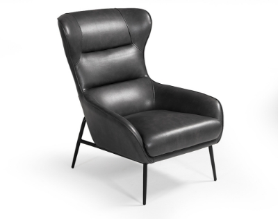 Picture of Divani Casa Susan Modern Dark Grey Leatherette Lounge Chair