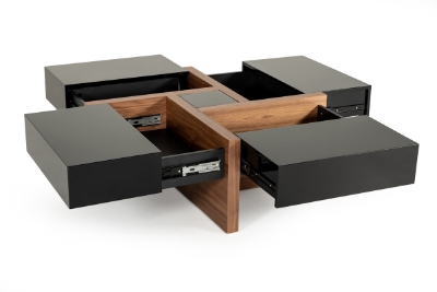 Picture of Modrest Makai Modern Black & Walnut Coffee Table