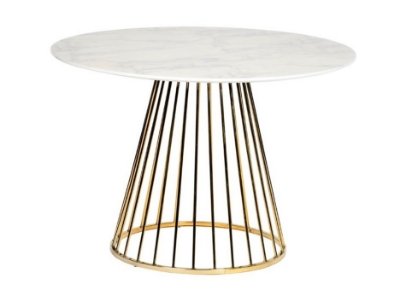 Picture of Modrest Holly Modern White & Gold Round Dining Table