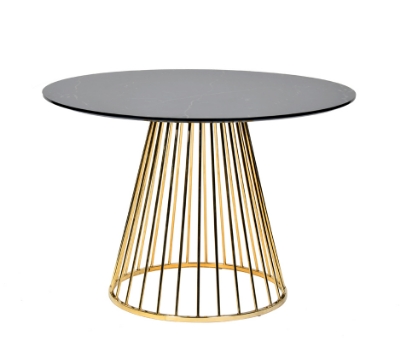 Picture of Modrest Holly Modern Black & Gold Round Dining Table