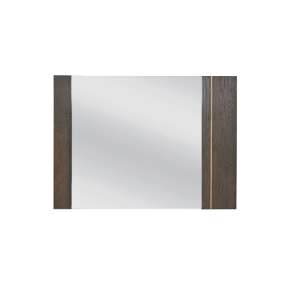 Picture of Modrest Novak Modern Dark Oak & Antique Brass Mirror