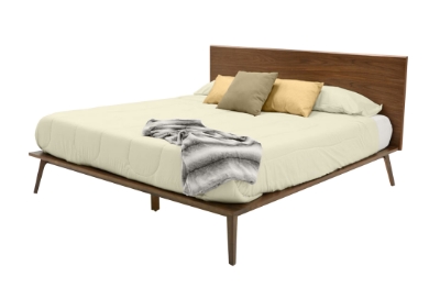 Picture of Modrest Carmen Mid-Century Modern Walnut Bed