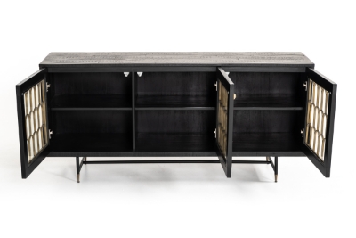 Picture of Modrest Natalie Modern Black Acacia & Antique Brass Buffet