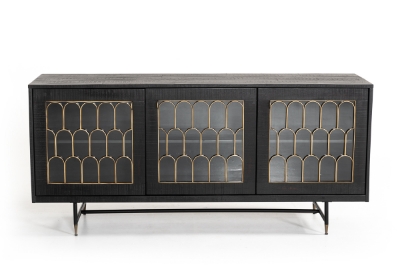 Picture of Modrest Natalie Modern Black Acacia & Antique Brass Buffet