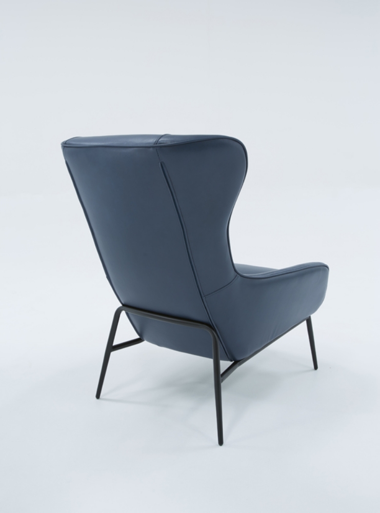 Picture of Divani Casa Susan Modern Blue Leatherette Lounge Chair