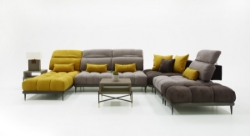 Picture of David Ferrari Display - Italian Modern Grey + Yellow Fabric Modular Sectional Sofa