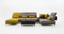 Picture of David Ferrari Display - Italian Modern Grey + Yellow Fabric Modular Sectional Sofa