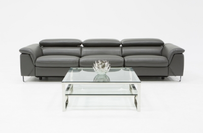 Picture of Divani Casa Maine Modern Grey Eco-Leather Sectional Sofa w/ Electric Recliners