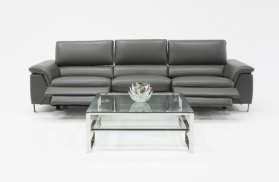 Picture of Divani Casa Maine Modern Grey Eco-Leather Sectional Sofa w/ Electric Recliners