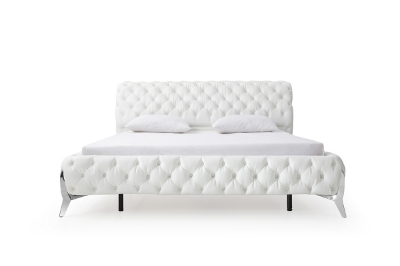 Picture of Modrest Legend Modern White Bonded Leather Bed