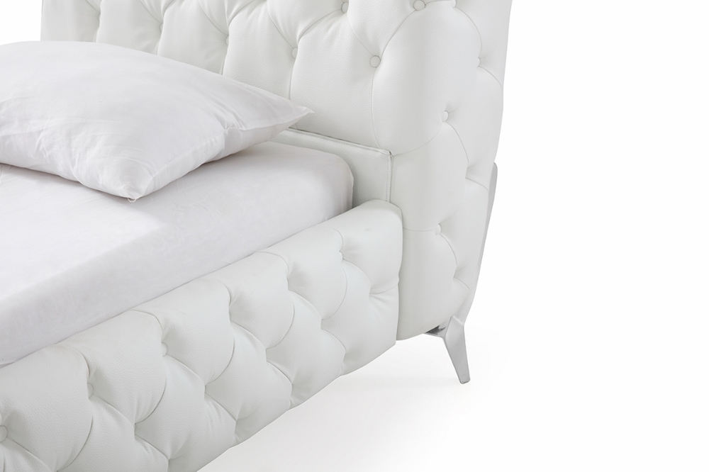 Picture of Modrest Legend Modern White Bonded Leather Bed