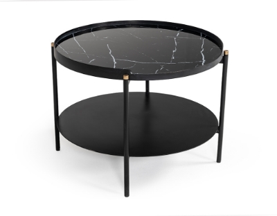 Picture of Modrest Randal Modern Round Black Metal Coffee Table