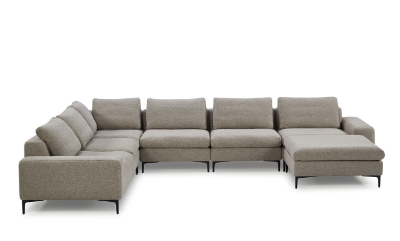 Picture of Divani Casa Cascade - Modern Beige Fabric U Shaped Sectional Sofa