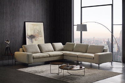 Picture of Divani Casa Cascade - Modern Beige Fabric U Shaped Sectional Sofa