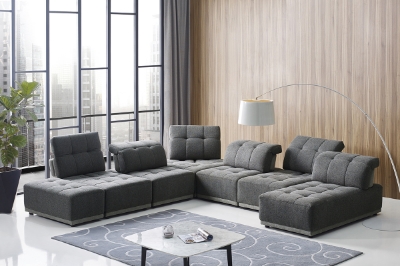 Picture of Divani Casa Ekron - Modern Grey Fabric Modular Sectional Sofa