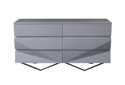 Picture of Modrest Duke Modern Grey & Black Gun Chrome Dresser