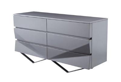 Picture of Modrest Duke Modern Grey & Black Gun Chrome Dresser