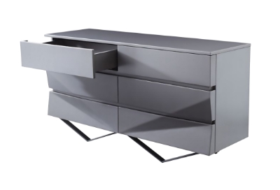 Picture of Modrest Duke Modern Grey & Black Gun Chrome Dresser