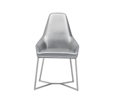 Picture of Modrest Sarah Modern Pearl Grey Leatherette Dining Chair (Set of 2)