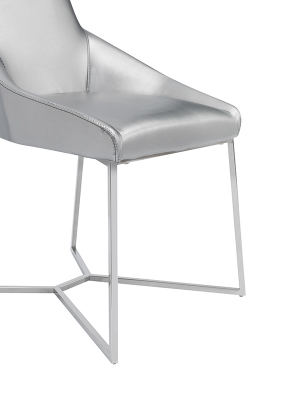 Picture of Modrest Sarah Modern Pearl Grey Leatherette Dining Chair (Set of 2)