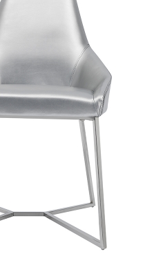 Picture of Modrest Sarah Modern Pearl Grey Leatherette Dining Chair (Set of 2)