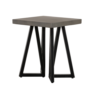 Picture of Modrest Richmond Modern Concrete & Black Metal End Table