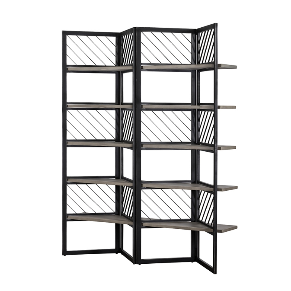 Picture of Modrest Grimaldi Modern Concrete & Black Metal Shelf